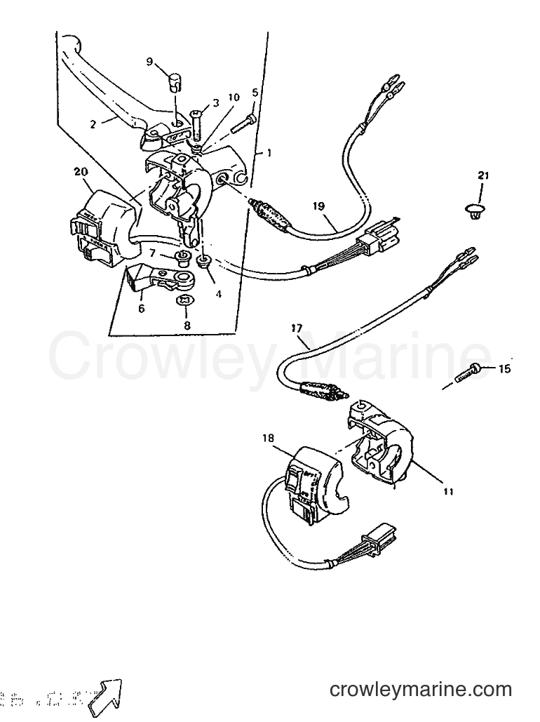 1996 Scooter CW50 - CW50 (4VV2) [999] - HANDLE SWITCH & LEVER
