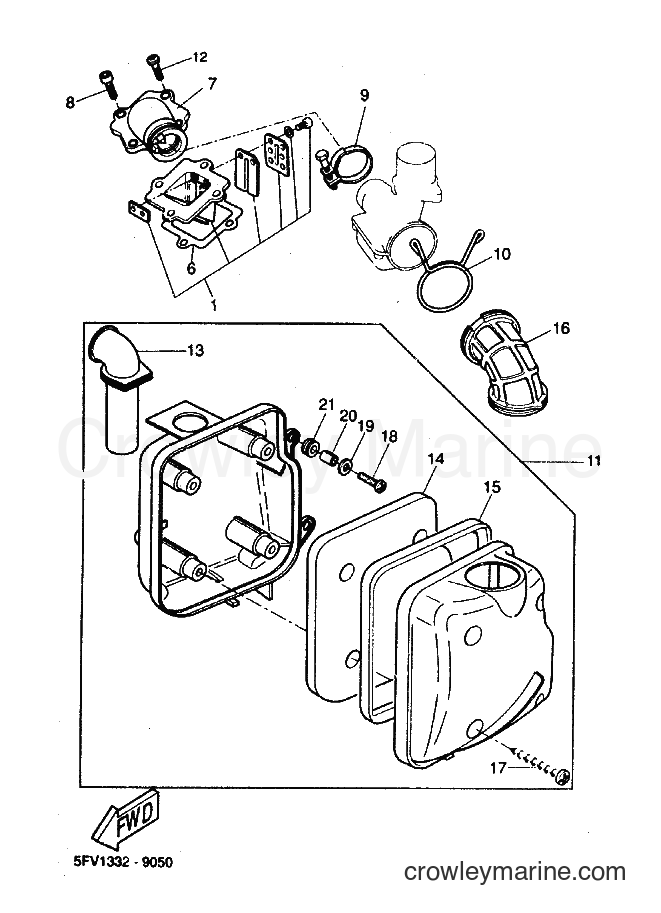 1999 Scooter YH50 - YH50 (5FV1) [010] - INTAKE