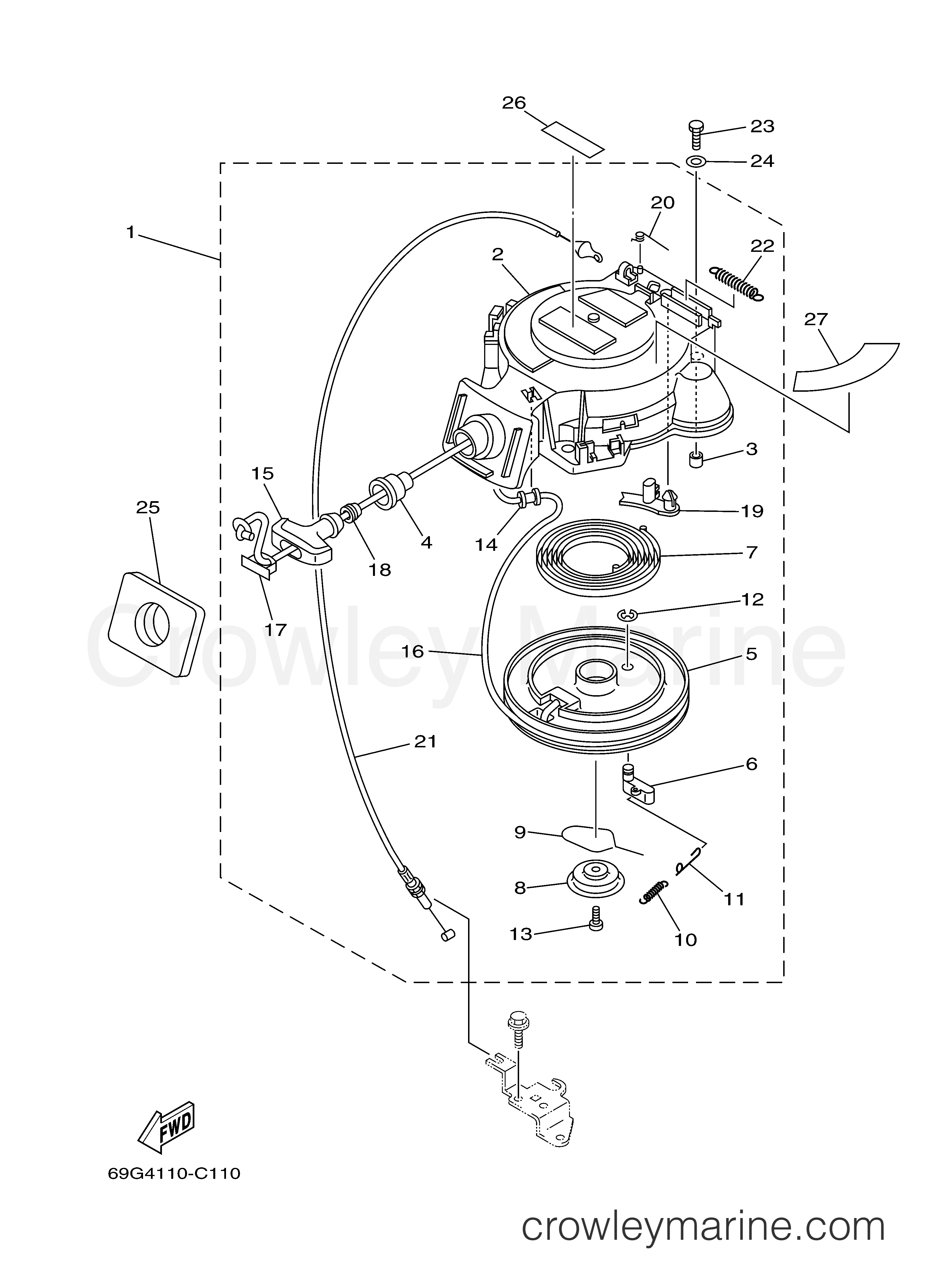 Yamaha Motors T8PXH - STARTER EH