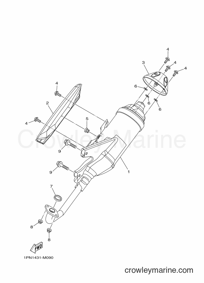 2013 Scooter AL125FC - AL125FC (1PN2) [010] - EXHAUST