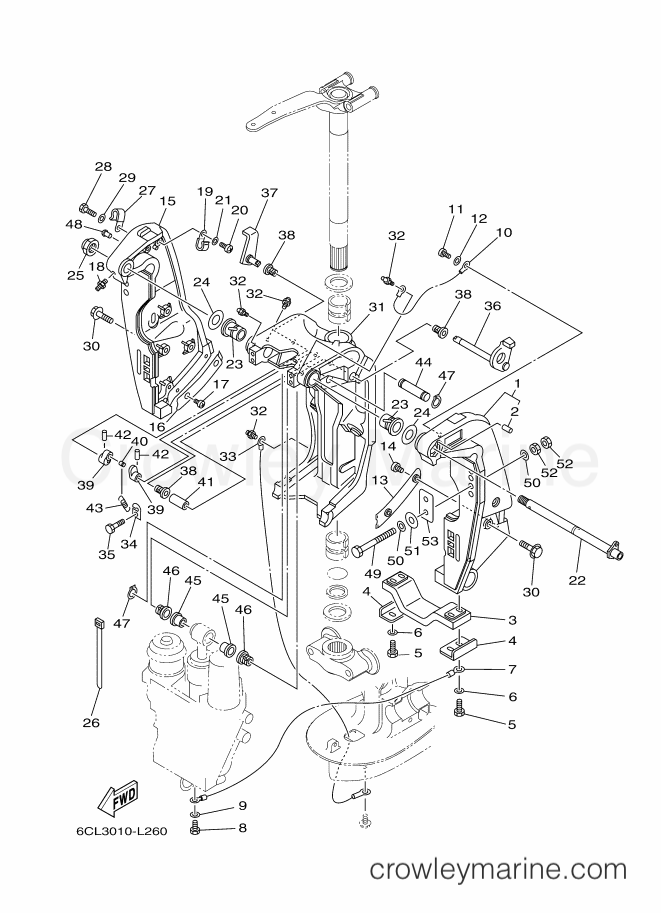 Yamaha Motors FL250DET (6CH3) [110] - BRACKET 1