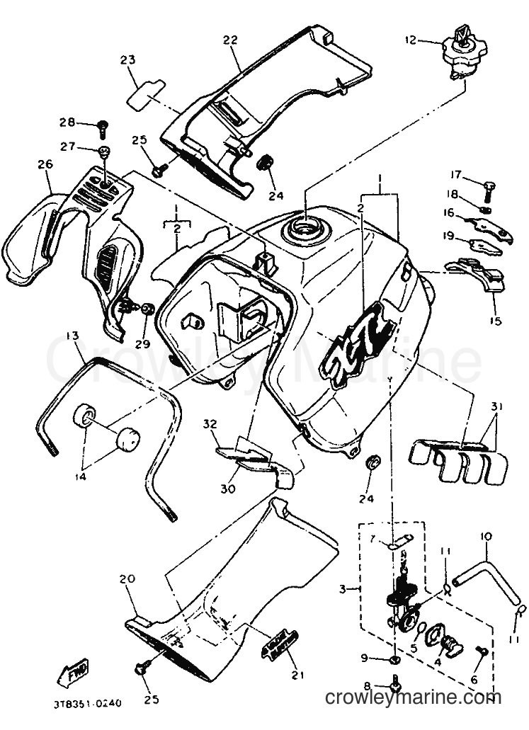 1990 Dirt Bike XT600E - XT600E (3UY1) [010] - FUEL TANK