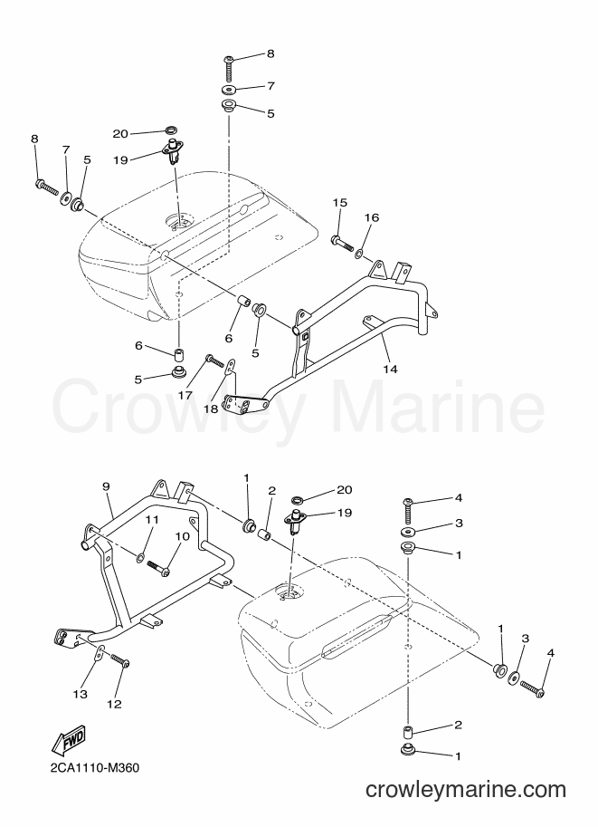 Yamaha Motors XVS1300CT-B (2CA6) [020] - SADDLEBAG