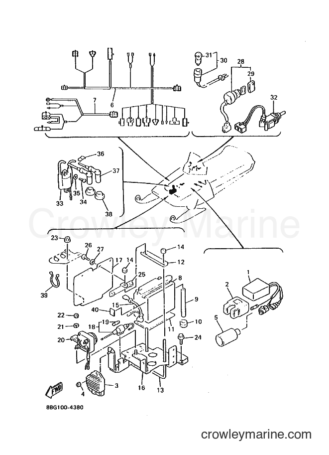 1994 Snowmobile PZ480E - PZ480E (8BG1) [010] - ELECTRICAL 1