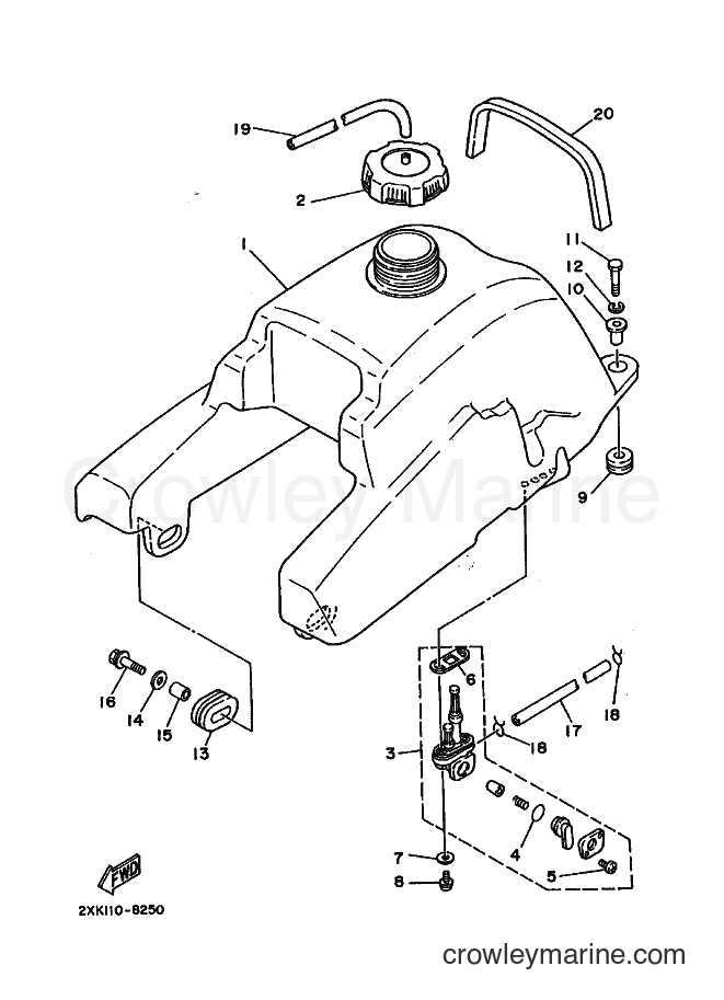 1988 ATV YFM350X - YFM350X (2XK0) [010] - FUEL TANK