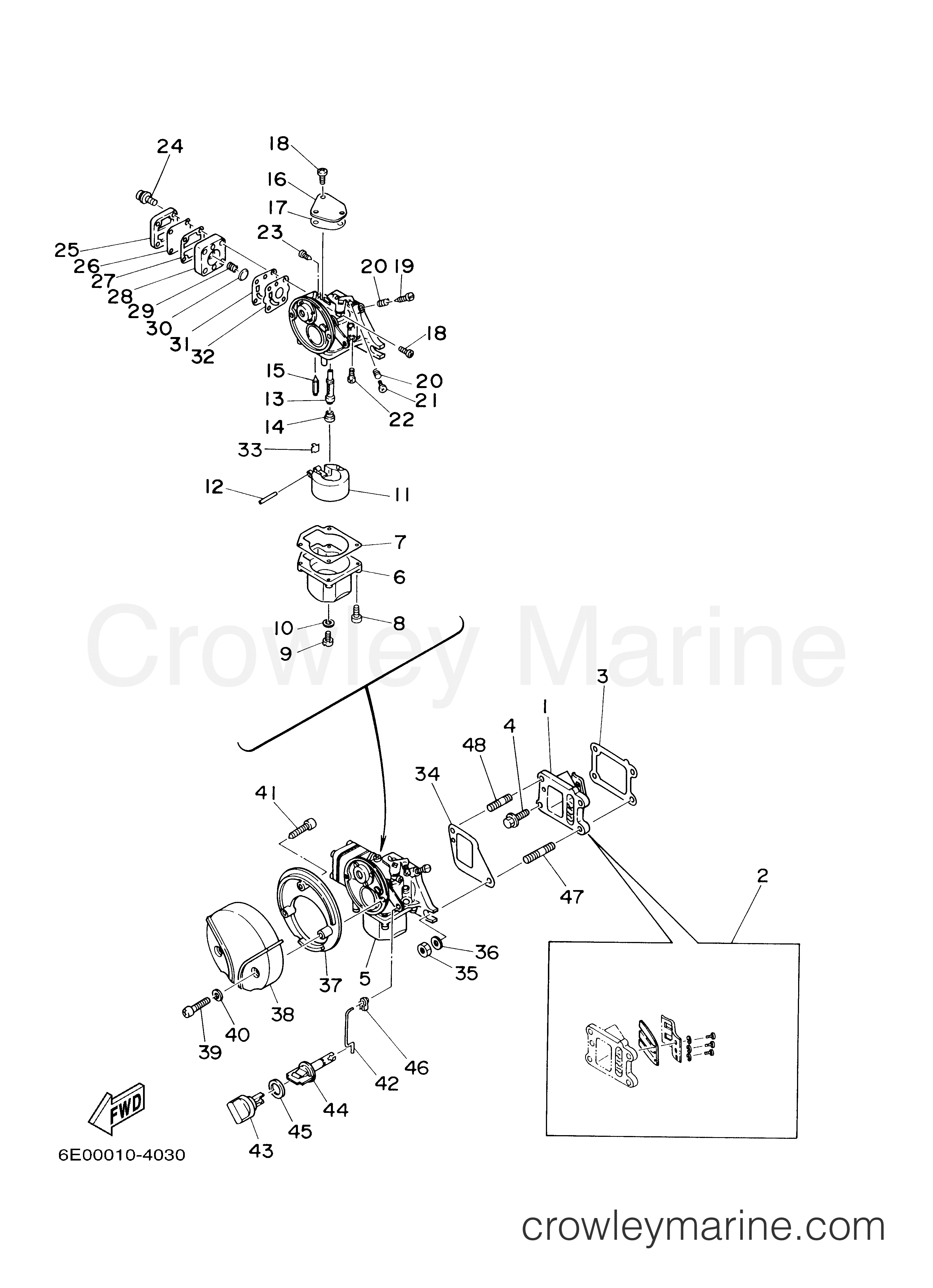 INTAKE 2000 Yamaha Outboard 5hp 5MLHY Crowley Marine