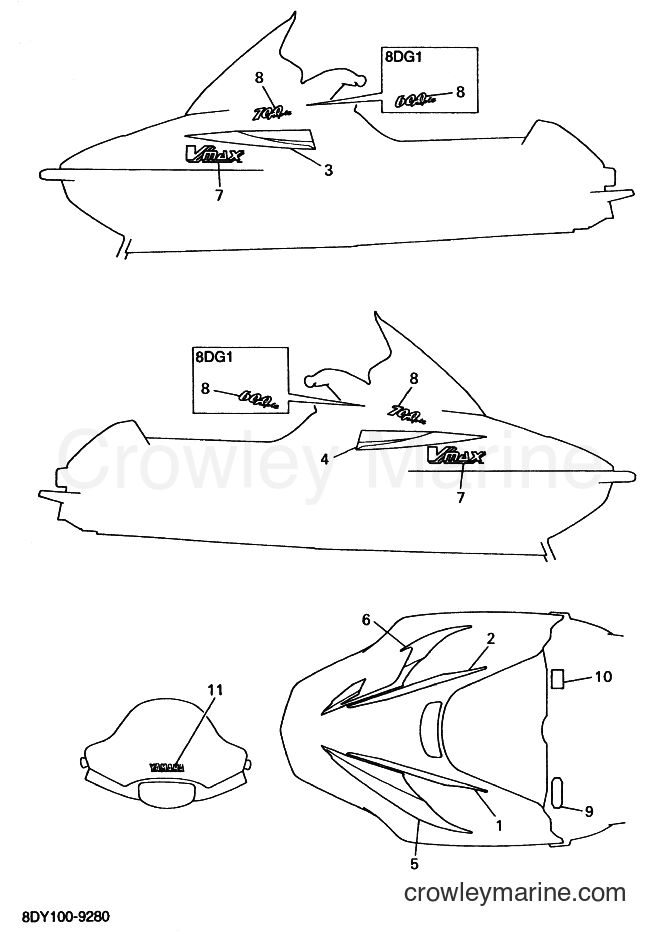 1999 Snowmobile VX600DX - VX600DX (8DG1) [020] - EMBLEM