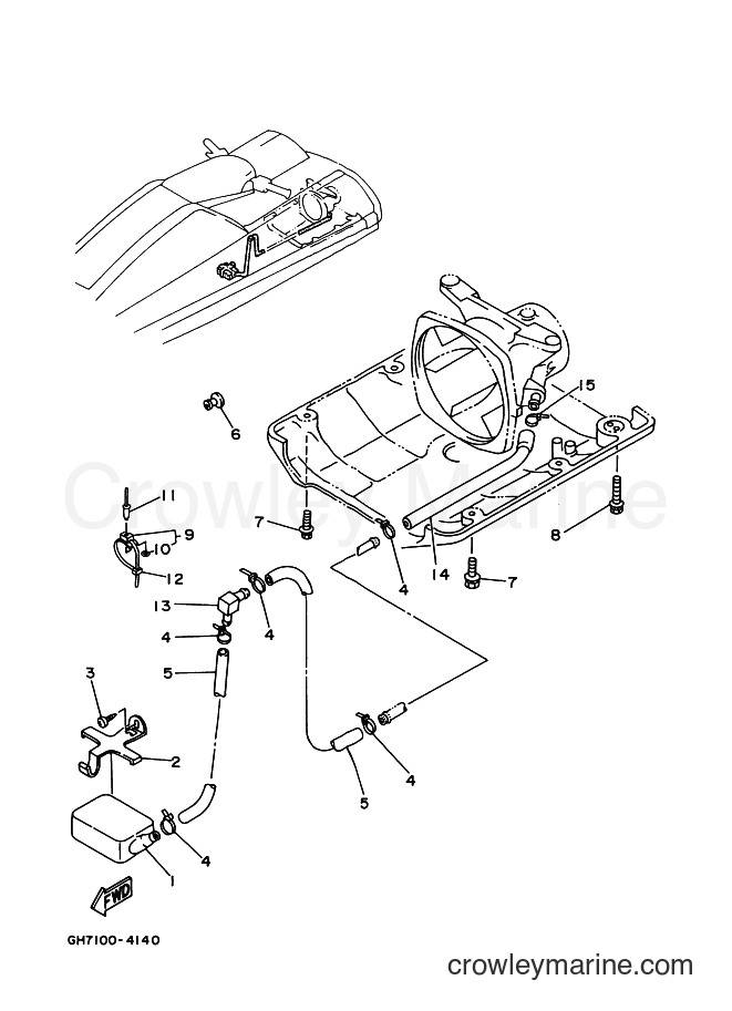 Yamaha Motors SJ700 (GH73) [999] - HULL & DECK 2