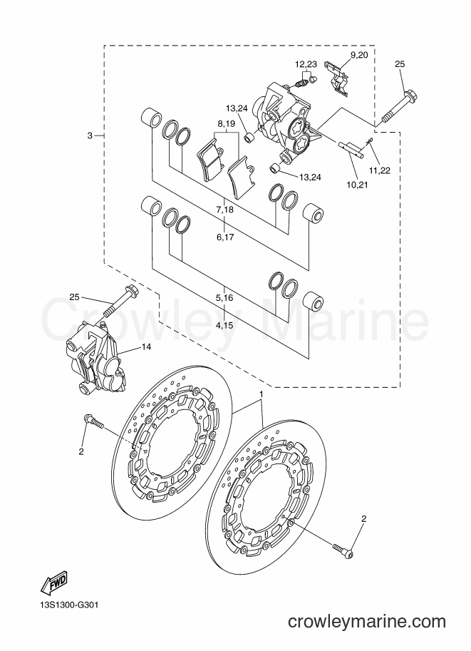 2011 Sport Bike YZF-R6 RaceBase - YZF-R6 RaceBase (1JS8) [010] - FRONT BRAKE CALIPER