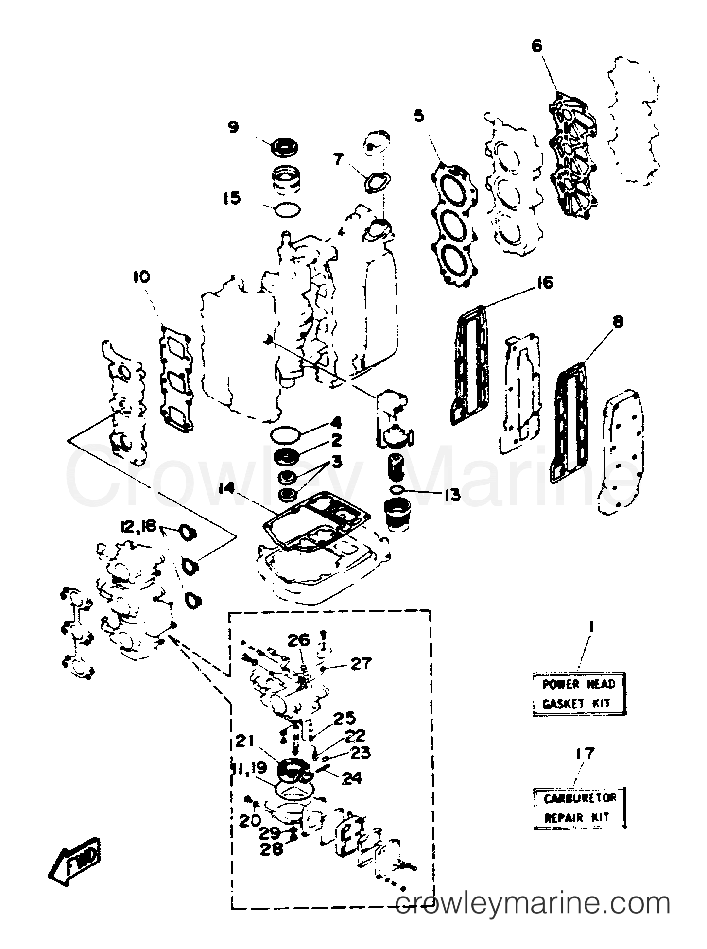 Yamaha Motors 30MSHS - REPAIR KIT 1