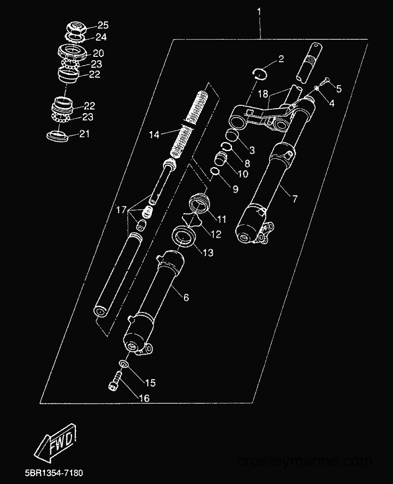 2000 Scooter YQ50 - YQ50 (5HEN) [010] - FRONT FORK
