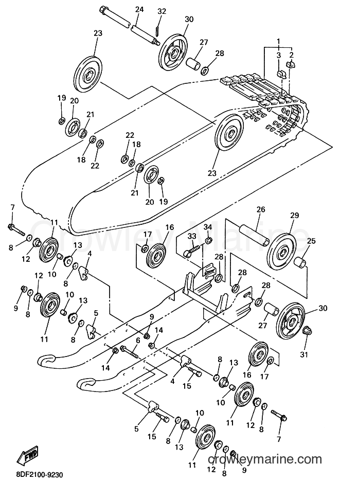 1999 Snowmobile SRX700S - SRX700S (8DW2) [020] - TRACK SUSPENSION 1