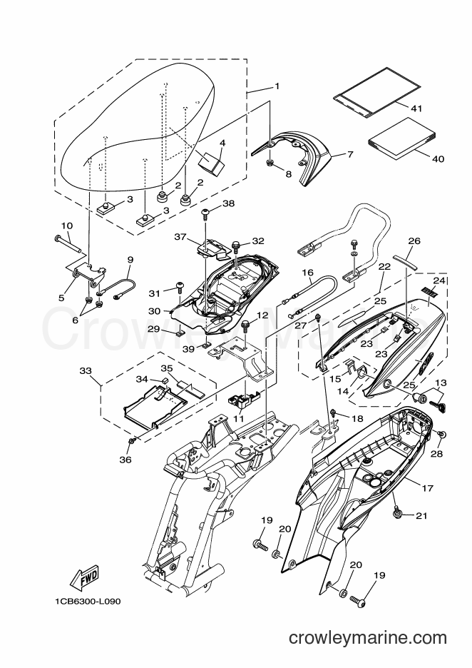 2012 Electric Scooter ED06 - ED06 (1CB7) [010] - SEAT & CARRIER