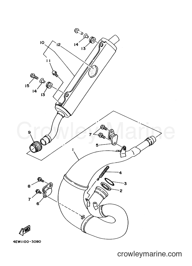 1993 Dirt Bike YZ250 - YZ250 (4EW2) [020] - EXHAUST