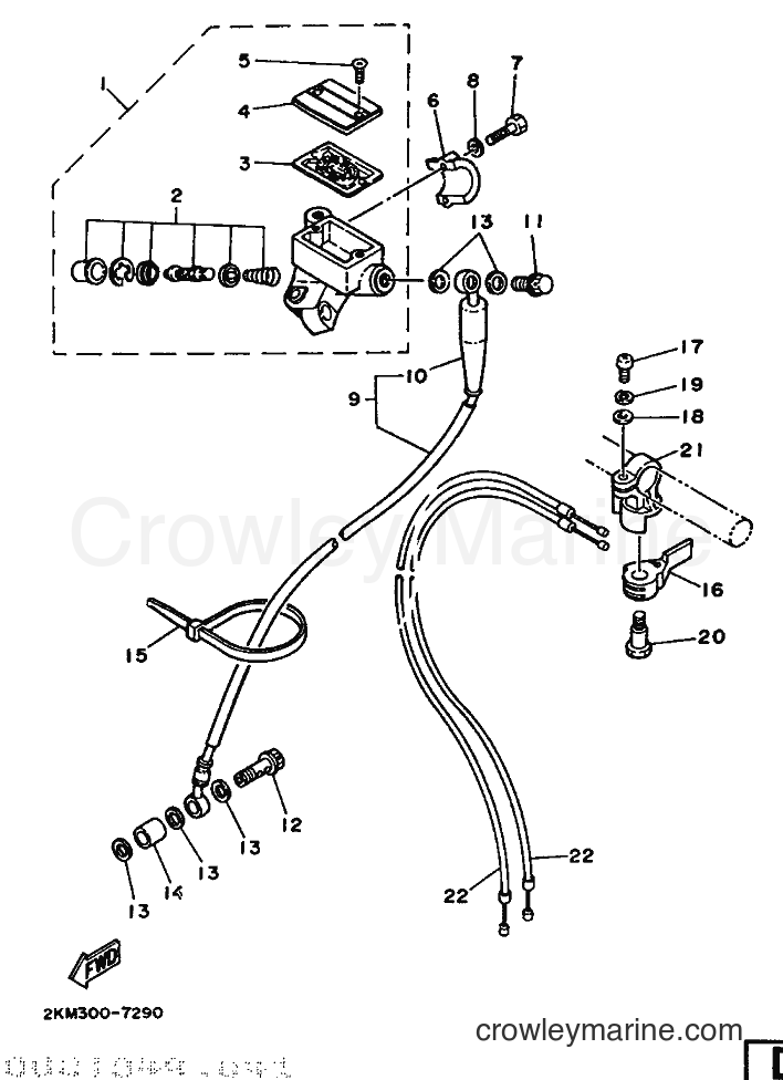 1987 Street Bike TZ250 - TZ250 (2KM) [999] - FRONT MASTER CYLINDER