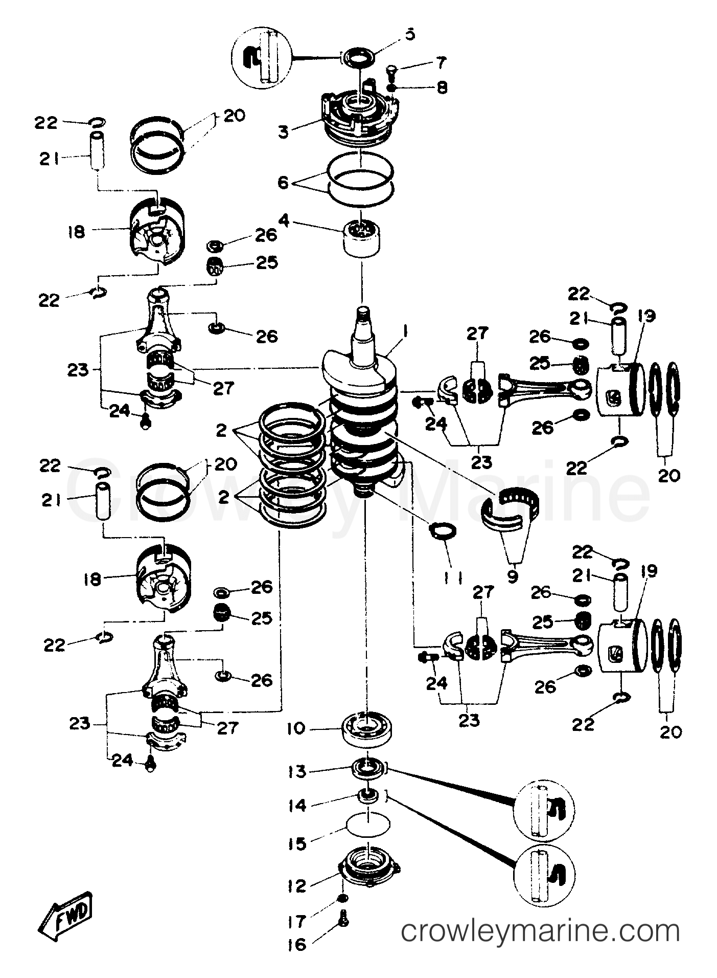 Yamaha Motors C115TXRR - CRANKSHAFT PISTON