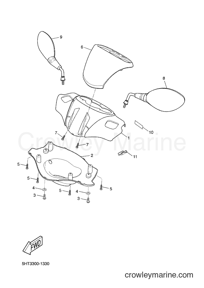 2002 Scooter XQ125 - XQ125 (5HT3) [010] - COWLING 1