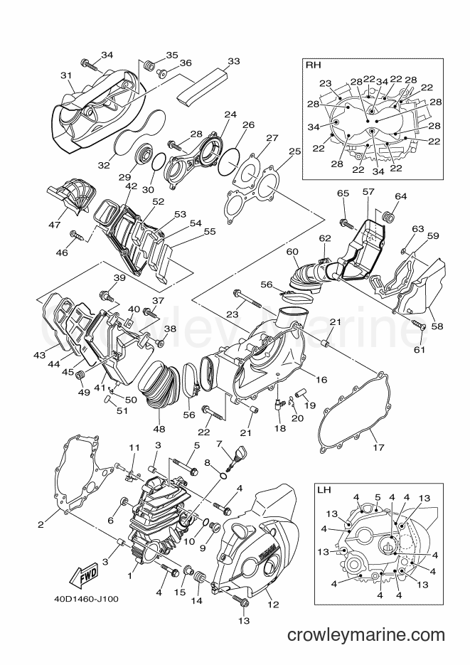 2011 Scooter TK115C - TK115C (40D1) [010] - CRANKCASE COVER 1