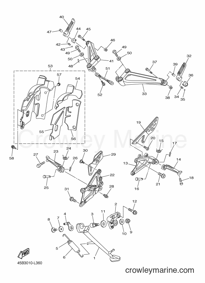 Yamaha Motors YZF-R1 (45B3) [010] - STAND & FOOTREST