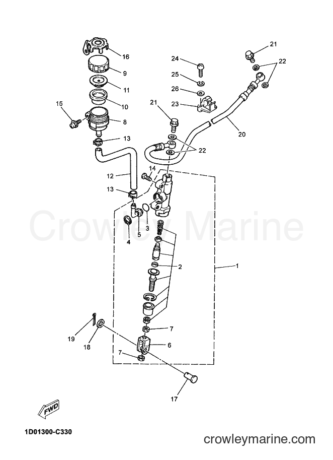 2004 Dirt Bike DT125RE - DT125RE (1D01) [070] - REAR MASTER CYLINDER