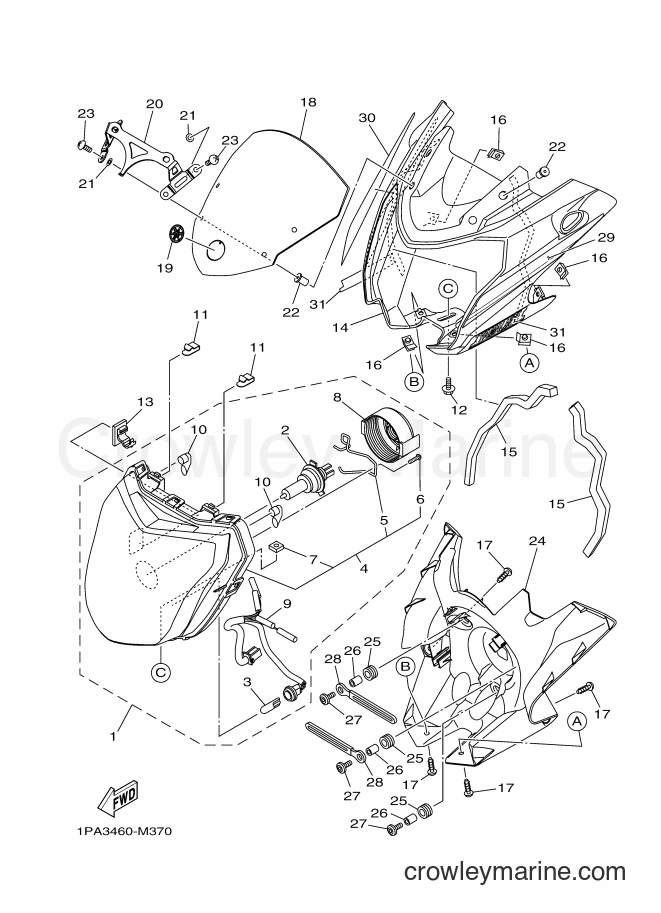 2013 Street Bike FZ150 - FZ150 (1PA3) [010] - HEADLIGHT