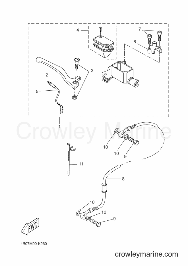 2012 Scooter YQ50L - YQ50L (4B08) [010] - FRONT MASTER CYLINDER
