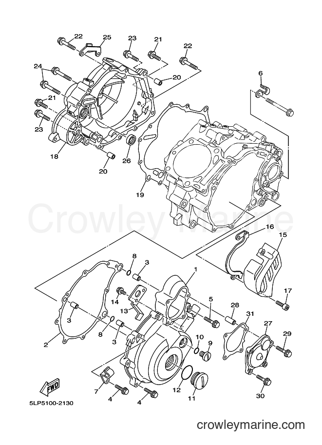2003 ATV YFM660R - YFM660R (5LPB) [010] - CRANKCASE COVER 1