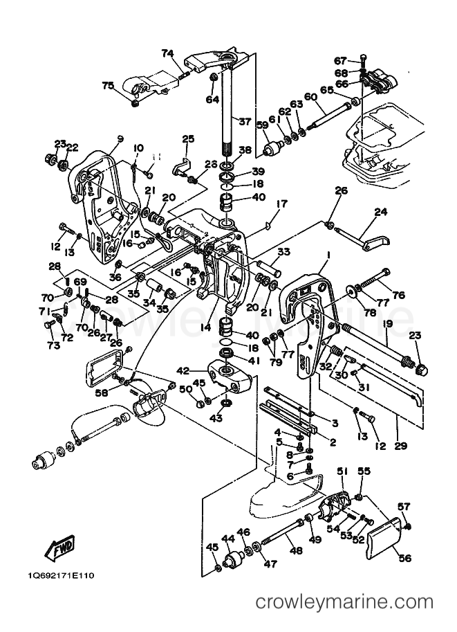 Yamaha Motors 75A (692) [010] - BRACKET 1