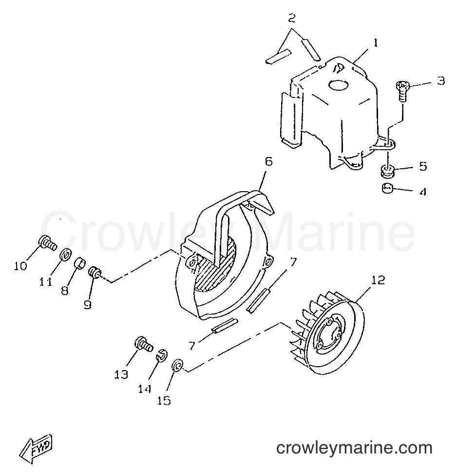 1996 Scooter CW50RS - CW50RS (4YA1) [999] - AIR SHROUD & FAN