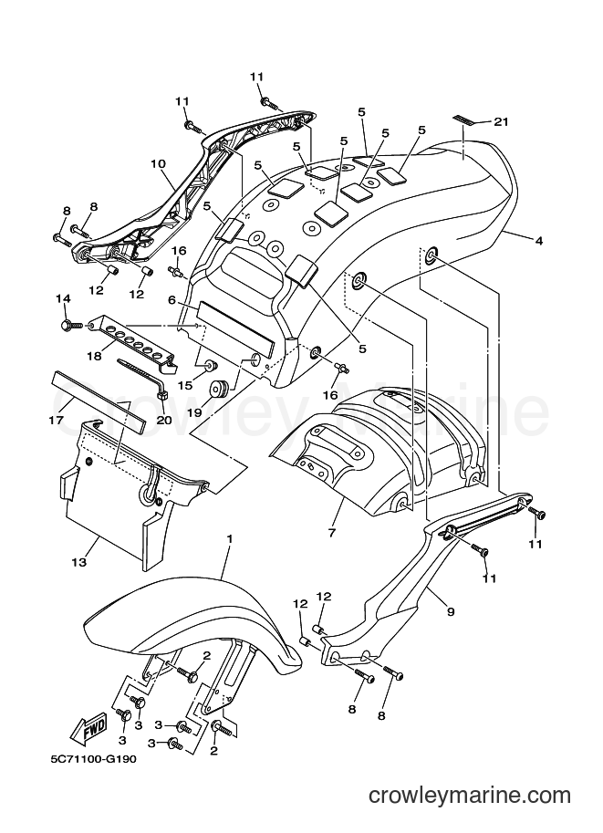 Yamaha Motors XV1900CU (5C71) [010] - FENDER