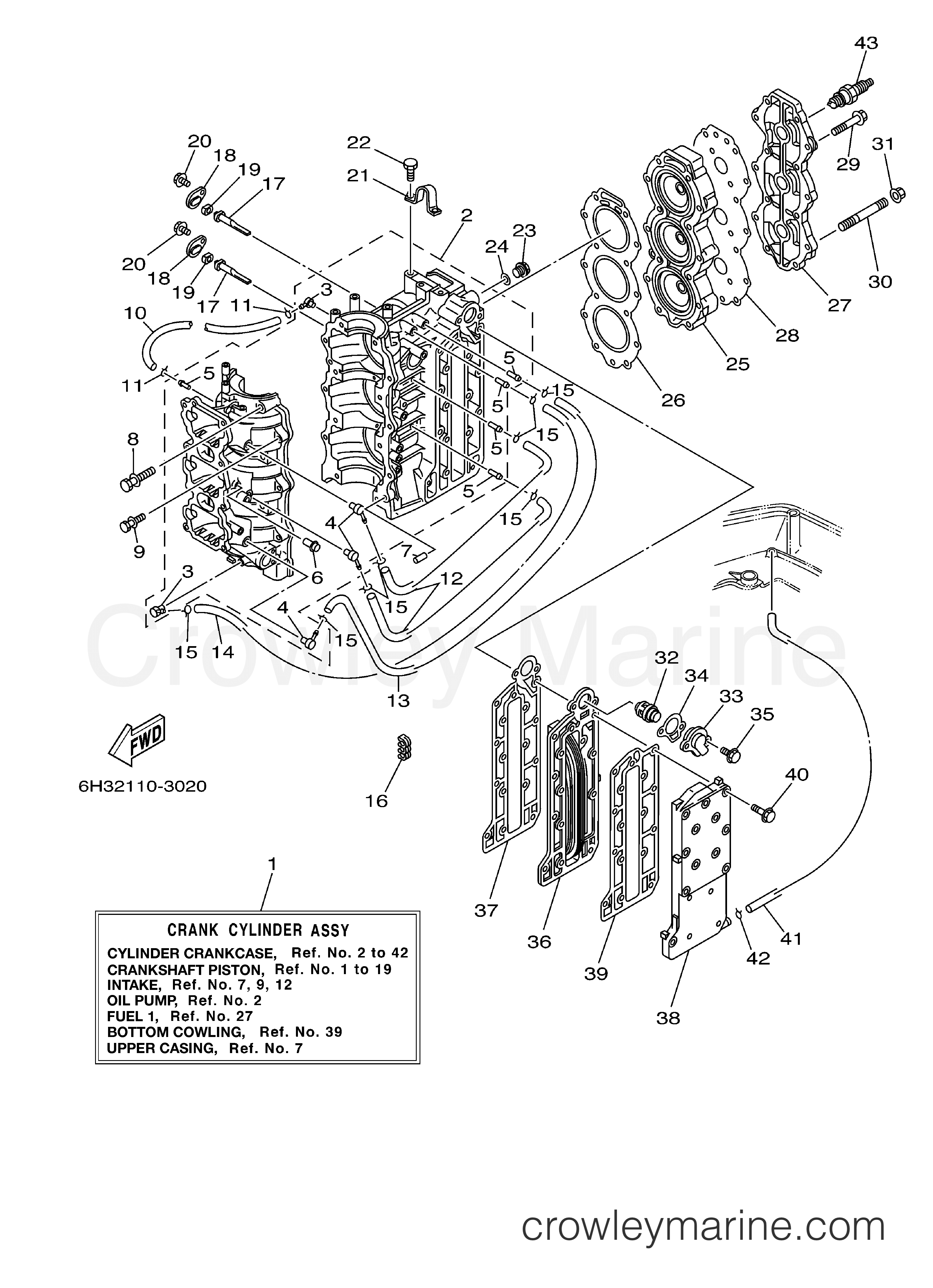 Yamaha Motors 60TLR - CYLINDER CRANKCASE