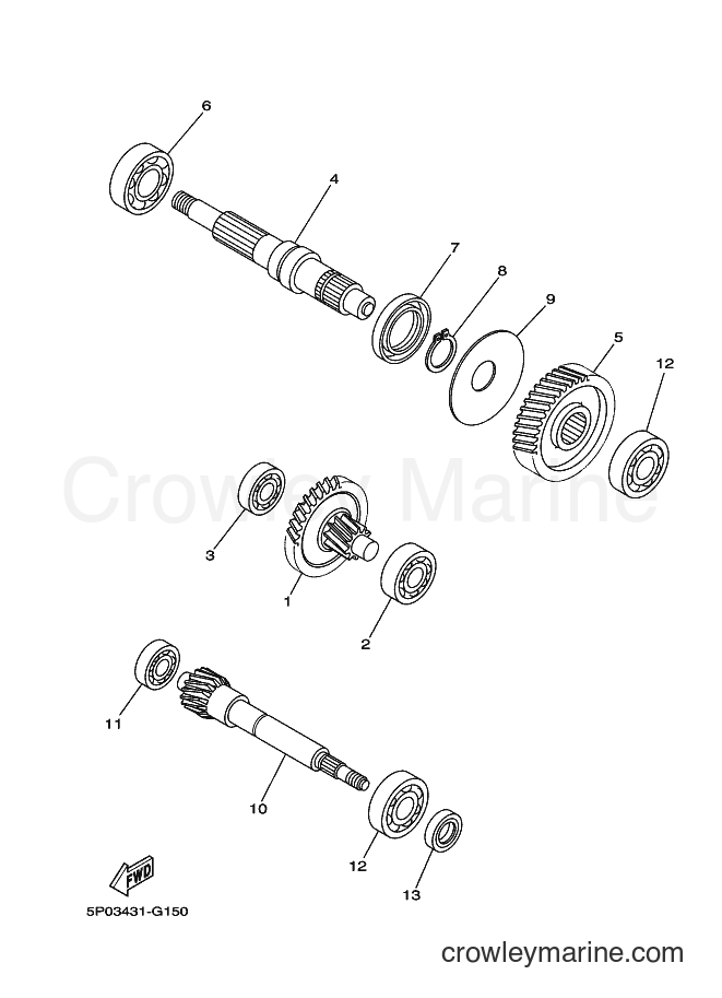Yamaha Motors AT125FC (1DC1) [010] - TRANSMISSION
