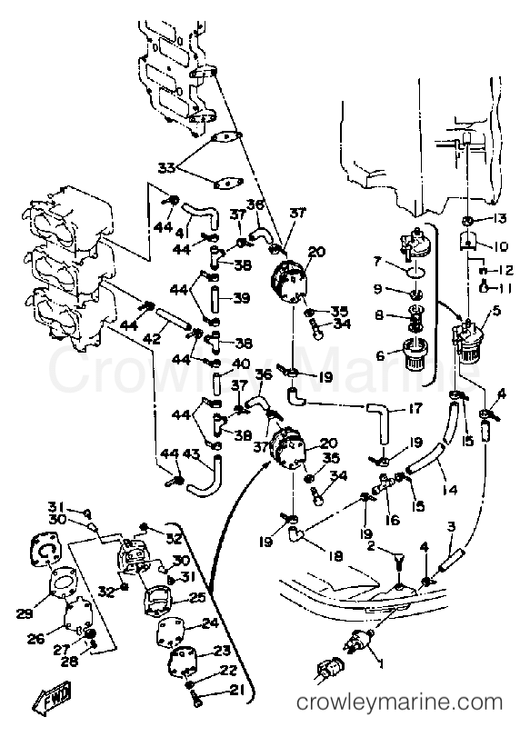 Yamaha Motors V6EXCELLF - FUEL SYSTEM 1