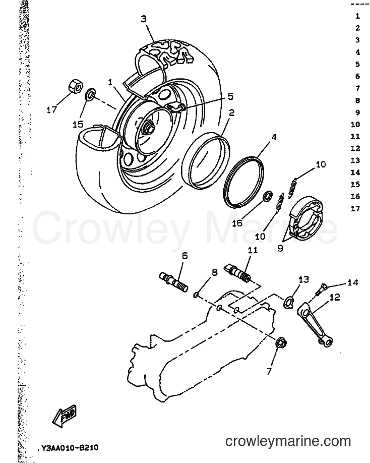 1991 Scooter CW50 - CW50 (4CA2) [999] - REAR WHEEL