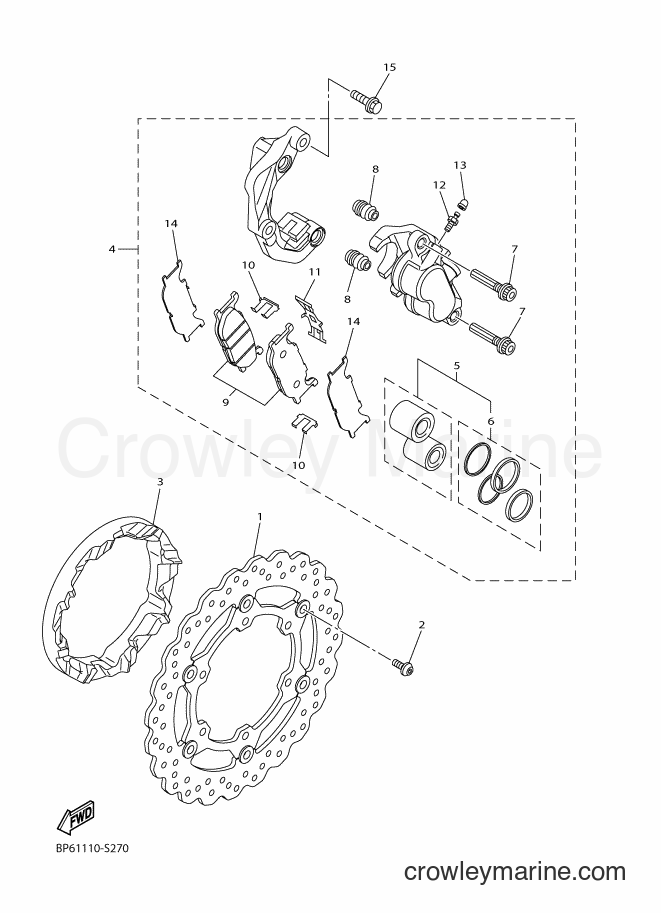 Yamaha Motors XVS950CU (BP63) [010] - FRONT BRAKE CALIPER