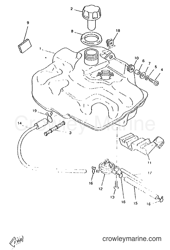 1996 Scooter CW50RSP - CW50RSP (4WS1) [999] - FUEL TANK
