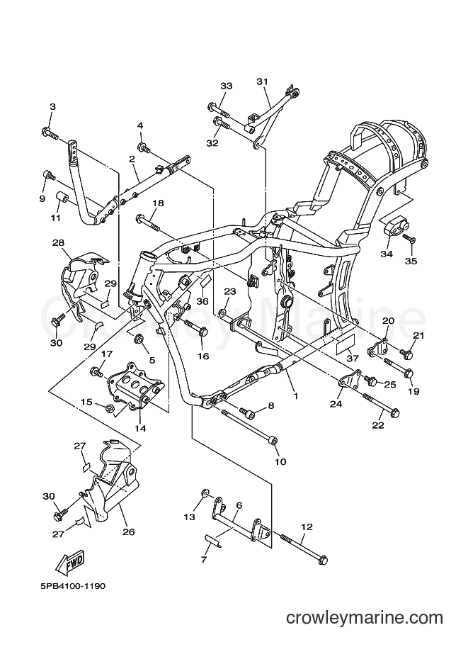 Yamaha Motors XVS1100 (5PB6) [010] - FRAME