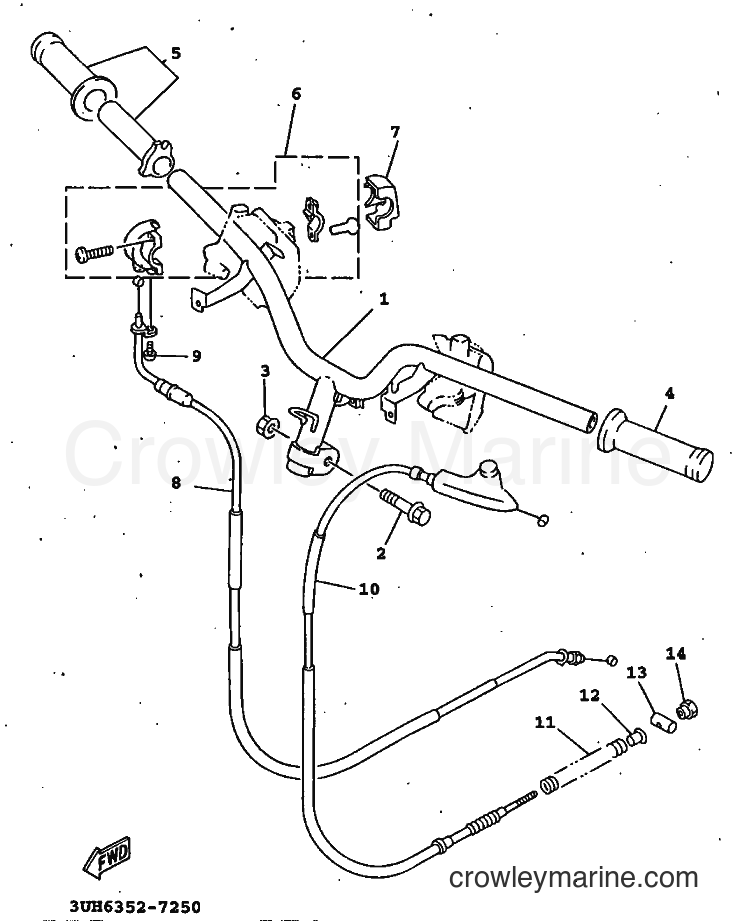 1997 Scooter XC150LC - XC150LC (3UH6) [999] - STEERING CABLE FOR DISK BRAKE