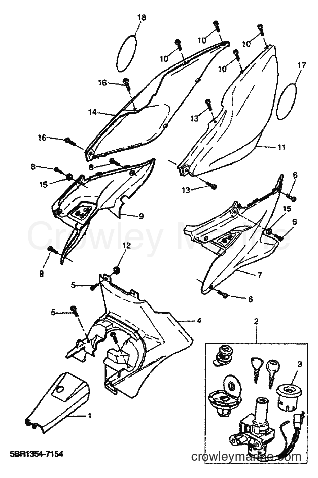 2001 Scooter YQ50 - YQ50 (5KH9) [010] - SIDE COVER