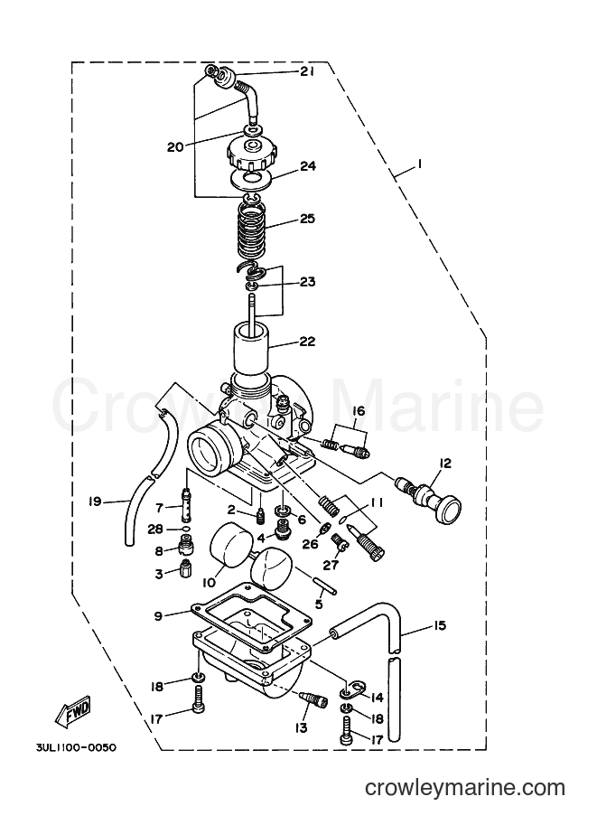 1995 Dirt Bike RT100 - RT100 (3UL6) [030] - CARBURETOR