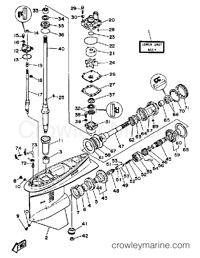 Yamaha Motors L130ETXF - LOWER CASING DRIVE THREE