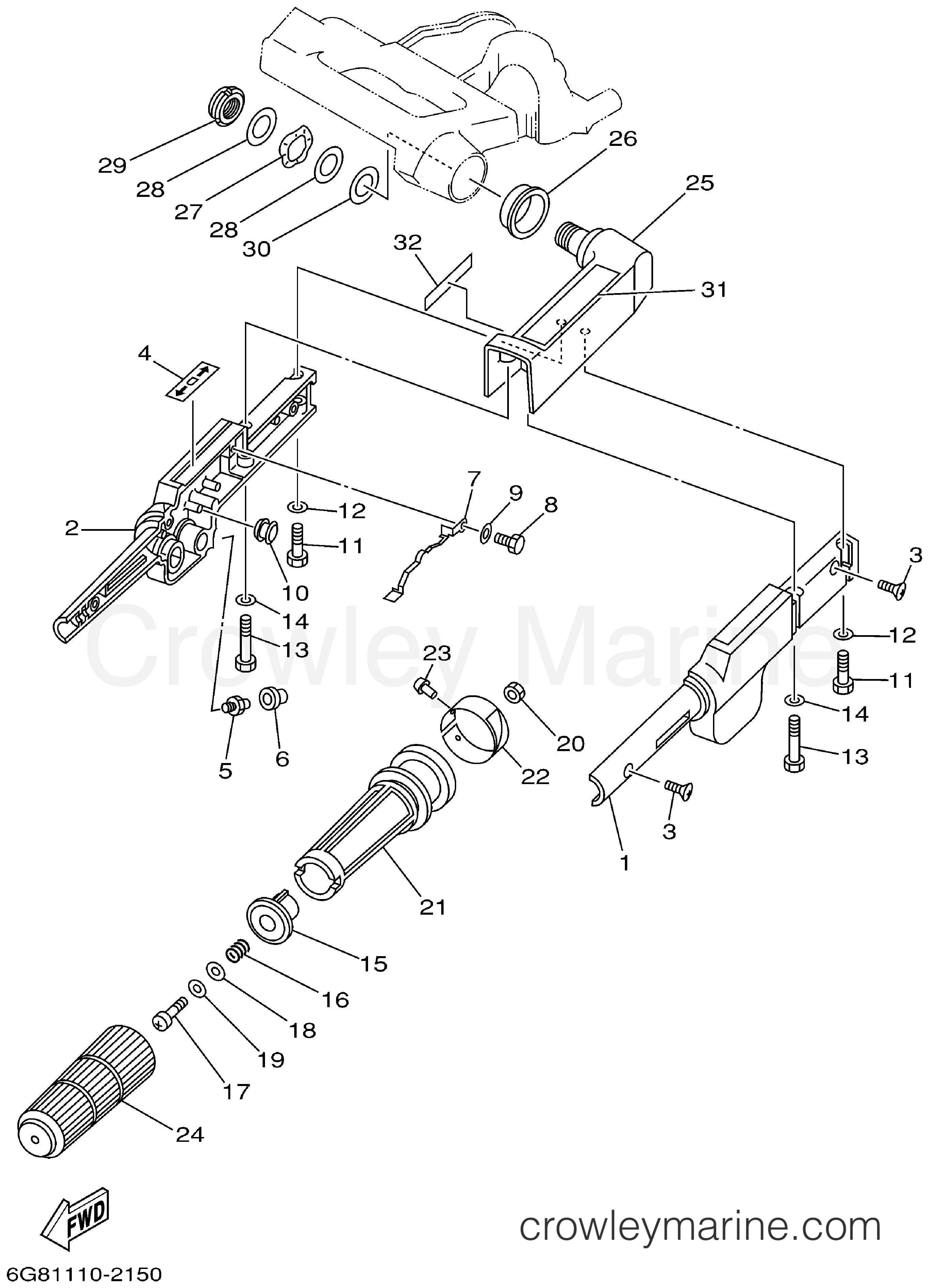 Yamaha Motors T9.9EXHA - STEERING (FOR EH)
