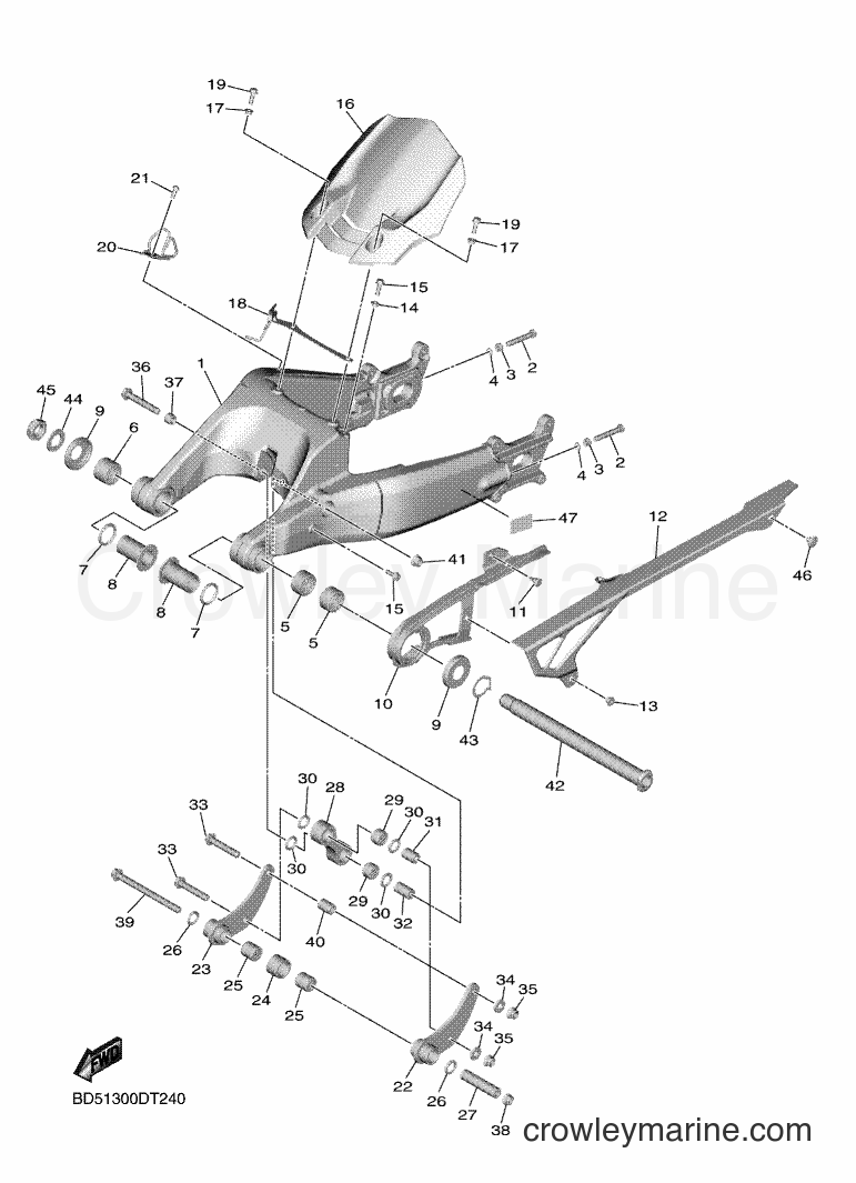 2018 Maxi-Scooter MXT850 - MXT850 (BD51) [010] - REAR ARM