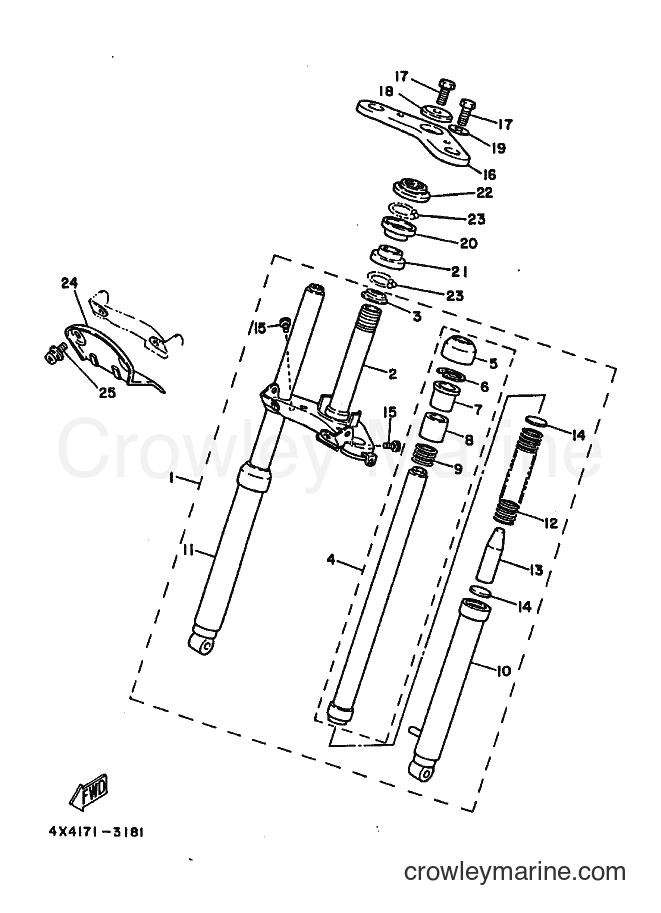 1989 Dirt Bike PW50W - PW50W (3PT1) [010] - FRONT FORK