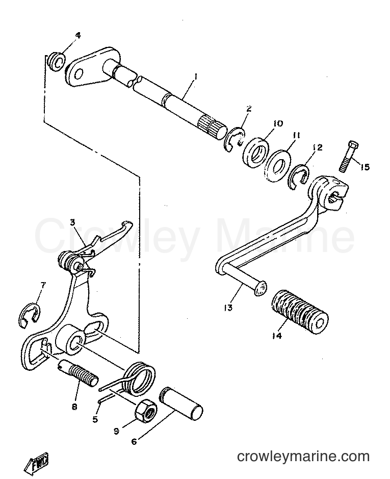 1982 Street Bike RD80 - RD80 (12G) [999] - SHIFT SHAFT