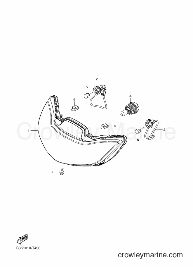 Yamaha Motors CEH50 (B3K1) [010] - HEADLIGHT