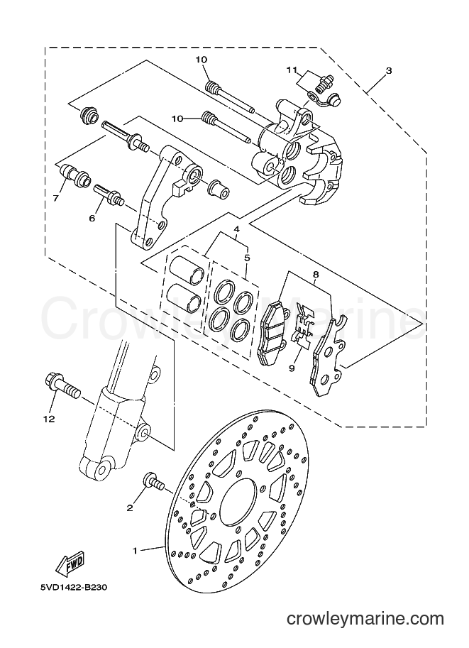 2007 Scooter AT115C - AT115C (2B56) [010] - FRONT BRAKE CALIPER