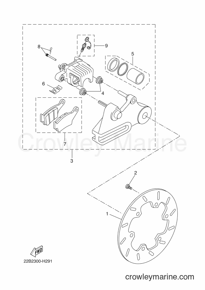 2013 Dirt Bike WR125X - WR125X (22B8) [080] - REAR BRAKE CALIPER