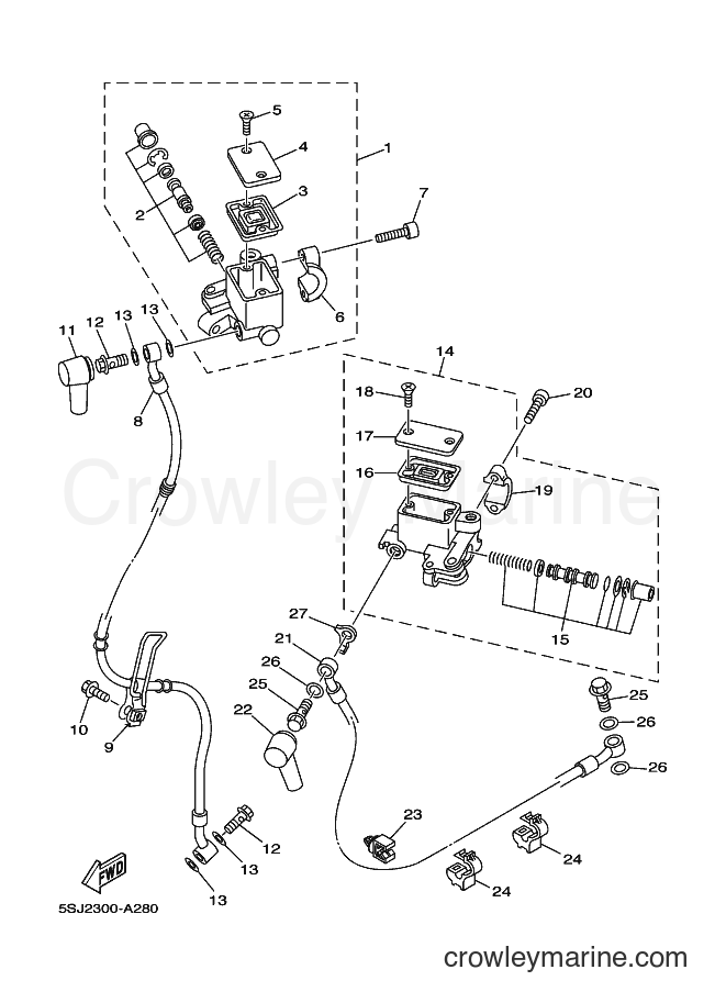 Yamaha Motors YP250 (5SJ6) [080] - FRONT MASTER CYLINDER
