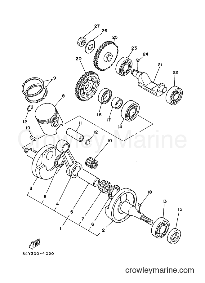 1987 Dirt Bike DT125 - DT125 (35A) [999] - CRANKSHAFT & PISTON